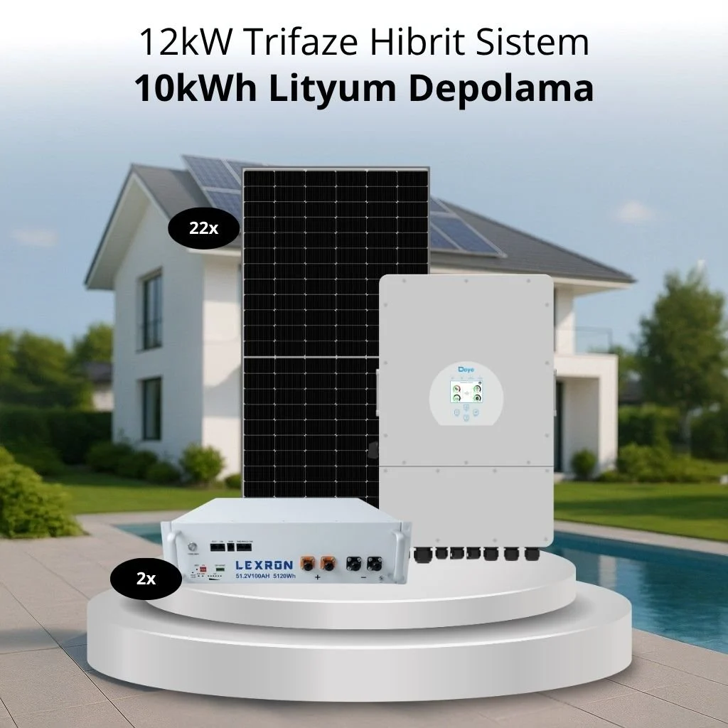 12kW Deye İnverterli Trifaze Hibrit Solar Paket Sistem 2