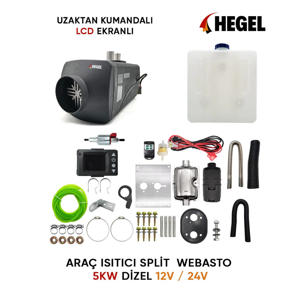 Hegel 5kW 24V Dizel Araç Isıtıcı Split Webasto Tipi