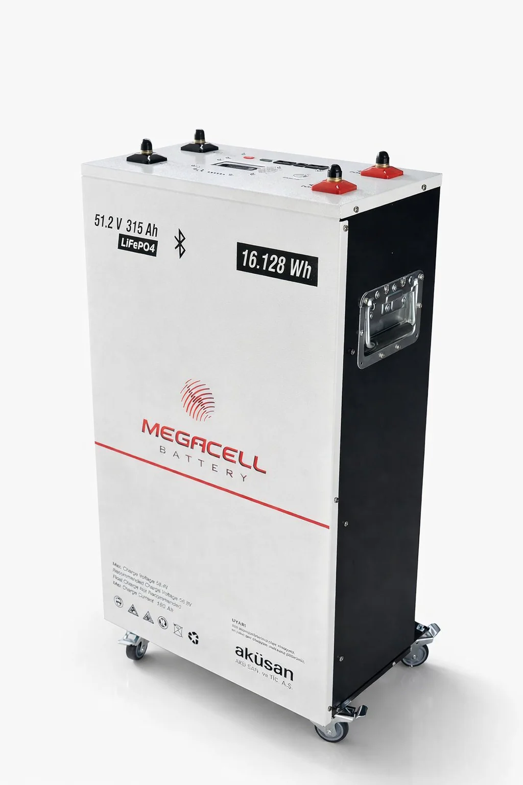 Megacell 51,2V 315Ah SMART LİTYUM LiFEPO4 PRİZMATİK (16KW) Haberleşmeli