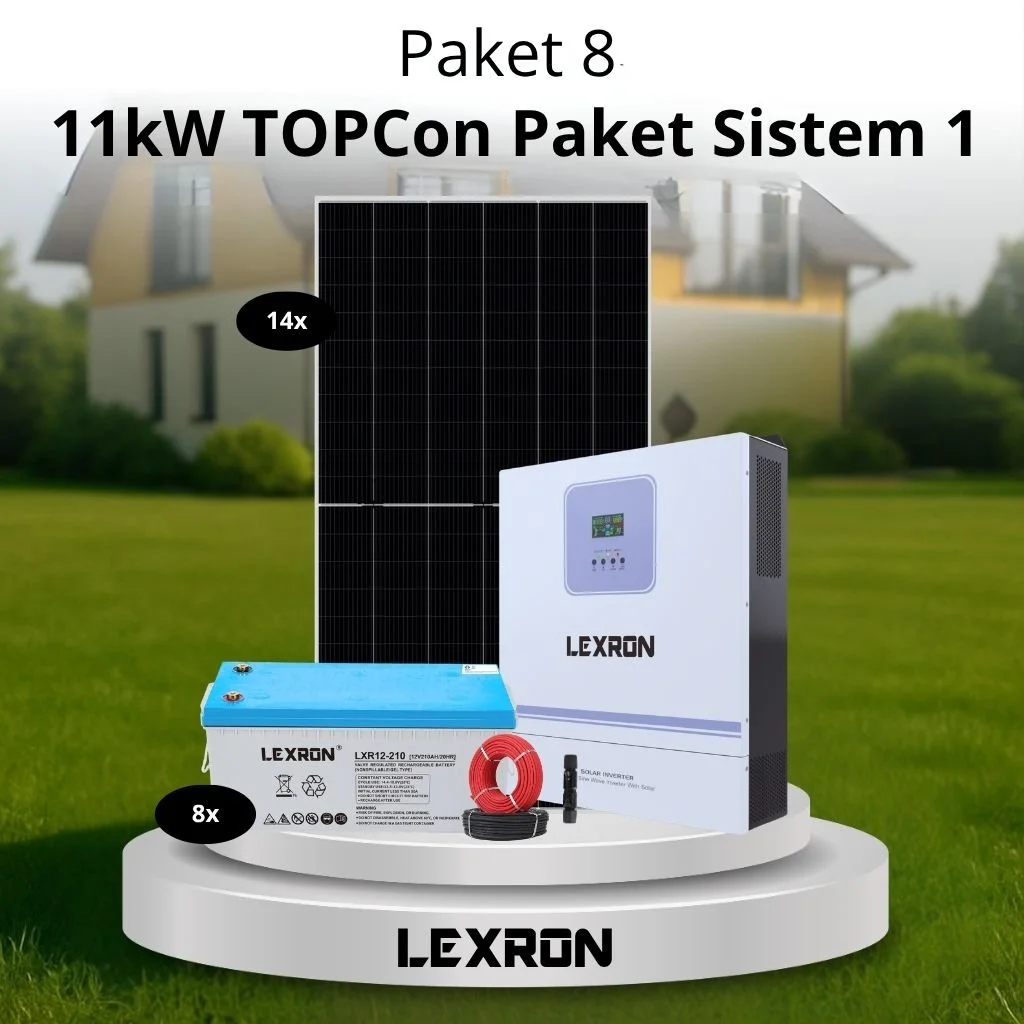 11kW Akıllı İnverterli Jel Akülü Solar Paket Sistem 1 (Paket 8)