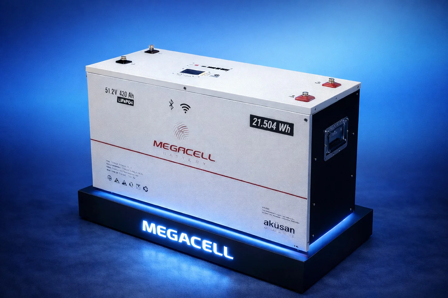 Megacell 51,2V 410Ah SMART LİTYUM LiFEPO4 PRİZMATİK (20KW) Haberleşmeli