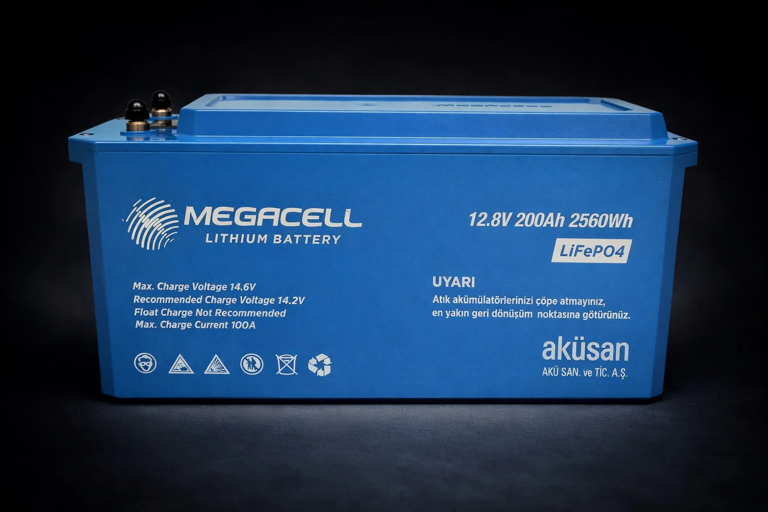 Megacell 12.8V 210Ah LİTYUM LiFEPO4 PRİZMATİK - ABS/Bluetooth