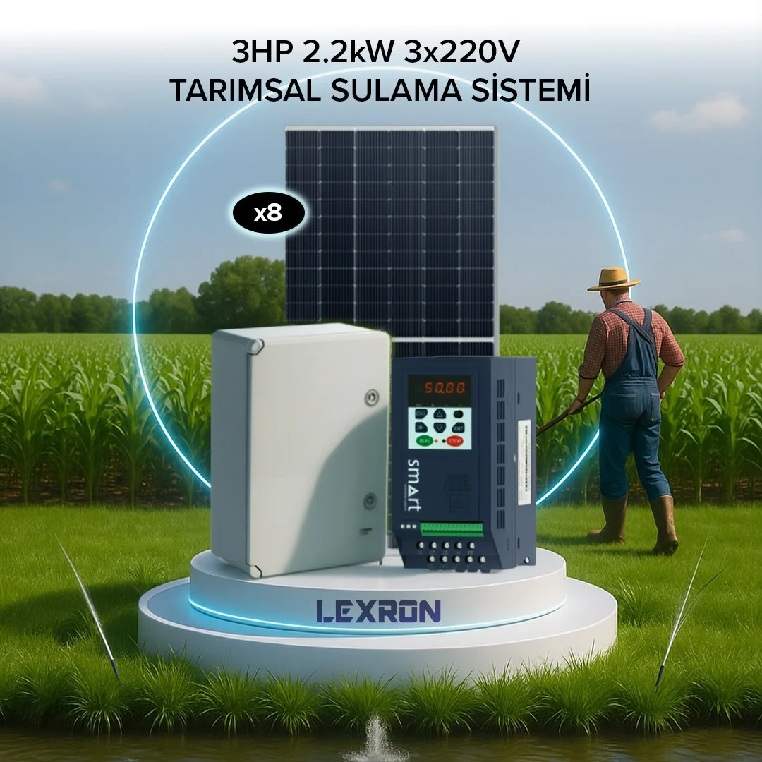 2HP 1.5kW (3x220V) Tarımsal Solar Sulama Sistemi