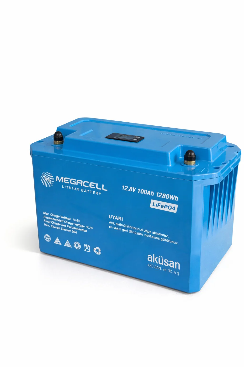 Megacell 12.8V 100Ah LİTYUM LiFEPO4 PRİZMATİK - ABS/Bluetooth yok